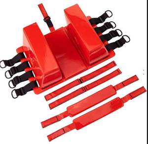 Brancard pliant d'urgence en aluminium CE ISO pour hôpital avec immobilisateurs de tête et ceintures de sécurité - Product Image 2