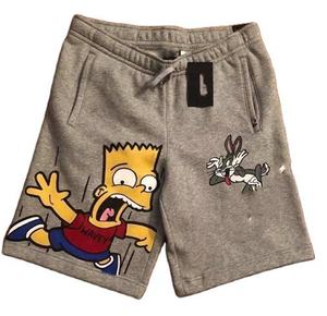 Shorts Bermuda en Coton Gris pour Homme avec Cordon de Serrage et Poches Latérales, Style Décontracté, Taille Mi-Haute, Tissu Tricoté Respirant - Product Image 2