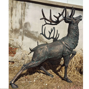 Statue de renne en aluminium artisanale de qualité supérieure en gros avec sculpture animale décorative pour jardin, hôtel, complexe hôtelier et intérieur - Product Image 6