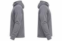 Veste coupe-vent à capuche zippée décontractée en polyester pour homme, avec logo frontal, service OEM, collection automne