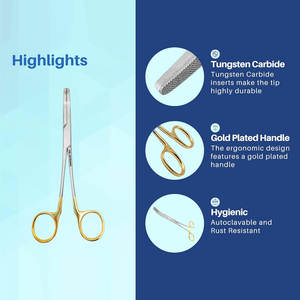 Removedor de corona temporal Fórceps curvos grandes Pinzas de pinza de corona dental de acero inoxidable Instrumento médico de carburo de tungsteno - Product Image 2