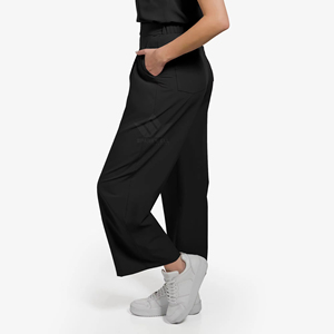 Ensemble de blouses médicales haut de gamme pour femmes, haut à col en V à manches courtes, pantalon extensible, respirant, léger, uniforme de travail pour infirmières et personnel de santé - Product Image 6