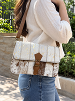 Sac à main multi-usages pour femmes, sac à bandoulière, sac en cuir de vache véritable