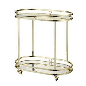 Nuevo diseño de acero y vidrio de Metal 2 de 3 neumático Bar Carro de uso para casa/Hotel con la fabricación de la India Moradabad - Product Image 3