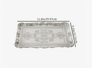 Bandeja de Servir Rectangular de Metal Grabado Estilo Vintage 1980, Nuevo Diseño con Calidad Perfecta y Acabado de Primera a Bajo Precio - Product Image 2