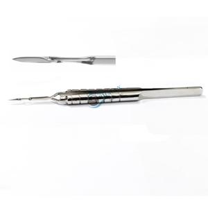 Puntas delgadas Akahoshi Universal II Prechopper para pre-cortar núcleos de forma eficaz en grados 2 a 4, instrumento quirúrgico oftalmológico de acero inoxidable. - Product Image 1