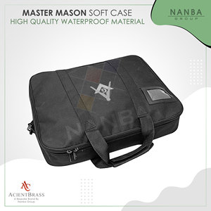 Masonic <b>Apron</b> Waterproof Handbag Carrying Case Lightweight Eco-friendly Soft <b>Black</b> Polyester Cordura Regalia Machine Embroidery - Product Image 6