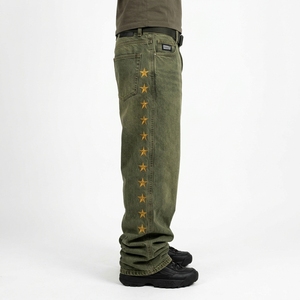 Servicio ODM OEM, Jeans de Hombre con Logotipo Personalizado, Corte Recto Holgado, Bordado, al por Mayor - Product Image 3