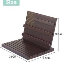 Support de présentation de médailles sur mesure de grande taille avec socle en bois, gravure écologique, impression UV, design élégant pour la décoration de la maison