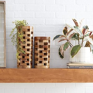 Vases et pots à fleurs en bois de teck, fabrication sur mesure, vente en gros |   Aqdus Saleem Inde - Product Image 3