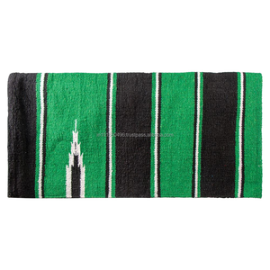 Manta occidental al por mayor 32X32 acrílico Navajo patrón alta calidad almohadilla para montar a caballo fabricante suministro - Product Image 1