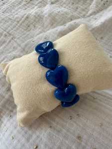Pulsera Elástica Ajustable de Resina Pulida con Cuentas de Corazón, Diseño Coreano Novedoso para Mujer, Regalo de Amistad con Ángel, Modelo Lindo para Chicas - Product Image 5
