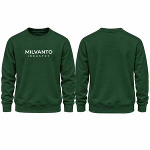 Sudadera Unisex Verde Bosque Personalizada de 350 GSM, 80% Algodón, 20% Poliéster, Felpa de Algodón, Cuello Redondo, para Hombre y Mujer, Ropa de Invierno - Product Image 1