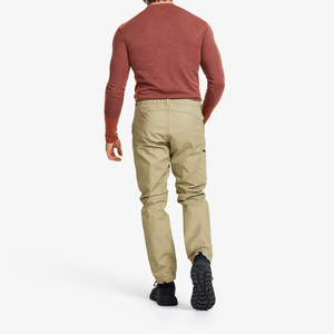 Men's Khaki Softshell Trousers Regular Fit Button Fly Water Resistant Outdoor Hiking Pants With Pockets All Seasons Wear - Product Image 3