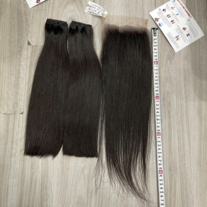 Producto estrella: Extensiones de cabello virgen vietnamita de doble trama, lisas naturales, con puntas completas - Product Image 5