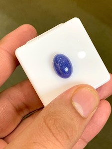 Cabochon de Tanzanite naturelle bleue ovale, pierre précieuse en vrac pour la fabrication de bijoux, bague, pendentif, collier - Product Image 5