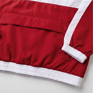 Chaqueta Cortavientos Ligera y Transpirable con Capucha, Bordado Personalizado Urban Storm Rojo y Blanco, Chaqueta Impermeable de Nailon con Contraste - Product Image 3