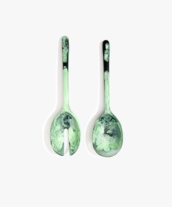 Cuillères à salade personnalisées de 11 pouces, revêtement en résine écologique, couleur personnalisée, compatibles lave-vaisselle, ustensiles de cuisine modernes pour la maison - Product Image 3
