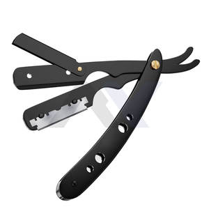 Navaja de Afeitar Profesional para Hombre, Navaja de Afeitar de Seguridad con Hoja Recta, Logotipo Personalizado Disponible, Marca OEM, Herramienta de Afeitado para Barbería - Product Image 4