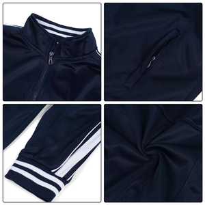 Ensemble de survêtement pour hommes de haute qualité en polyester avec veste zippée et pantalon de jogging, design personnalisé, vente en gros - Product Image 6