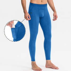 Pantalones de Compresión para Correr, Color Azul, Transpirables, Antibacterianos, de Spandex y Poliéster, para Gimnasio, con Servicio OEM - Product Image 5