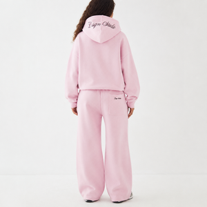 DTF <b>Custom</b> Womens Tracksuit OEM Personalized Casual Polyester Cotton Two Piece Set Hoodie Pants Fashion Street Wear Clothing - Product Image 2