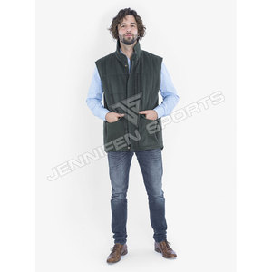 Men's Custom Hunting <b>Vest</b> 100% <b>Wool</b> Fabric With Inside Fur Lining Multi-Pockets For Winter Casual Wear - Product Image 2