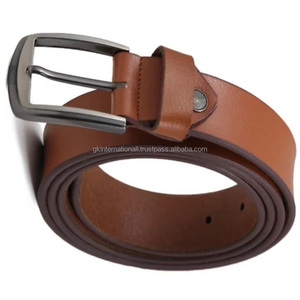 รับสั่งซื้อจำนวนน้อย เข็มขัดหนังแท้สำหรับผู้ชาย แบบลำลอง หัวเข็มขัดแบบหมุด สีดำ สีน้ำตาล สำหรับใส่กับกางเกงยีนส์หรือกางเกงขายาว - Product Image 3