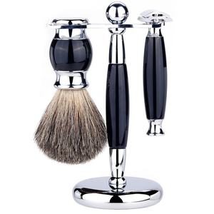 Kit de Afeitado para Hombre con Cepillo de Nylon Sintético y Mango de Bambú/Metal, Más Vendido - Product Image 4
