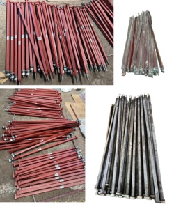 Eje de disco de rastra 30 x 30 x 2400 Rojo, ejes de dientes agrícolas de acero al carbono, piezas de cultivador con tuercas y arandelas, empaquetado - Product Image 5