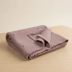 Couverture douce en tricot pour bébé, coton biologique, couverture d'emmaillotage pour nouveau-né, literie douillette neutre pour la chambre de bébé, enveloppe douce pour nourrisson - Product Image 4