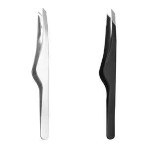 Pinzas para Cejas y Pestañas de Acero Inoxidable con Punta Curva y Logotipo Personalizado al por Mayor, Puntas de Fibra, Agarre Perfecto, Ligeras, Reutilizables, Coloridas - Product Image 5