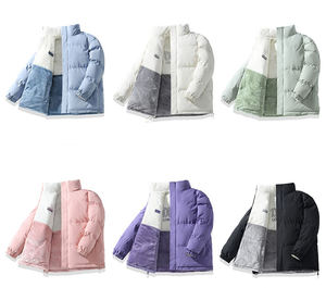 Breathable Windproof Hooded Puffer Jacket <b>for</b> <b>Men</b> Women Stand Collar Reversible Design Plus Size Autumn <b>Coat</b> Letter <b>Long</b> Front - Product Image 6
