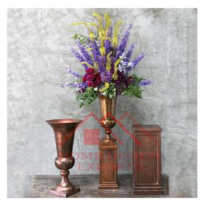 Jarrón decorativo de metal con acabado en cobre antiguo, jarrón decorativo para bodas, urna de jardín, maceta. - Product Image 6