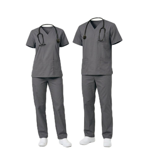 Unisex Scrub Set Cotton Polyester Woven Hospital Uniform with Stethoscope for Medical Use - Product Image 2
