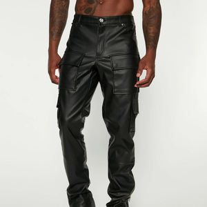 Pantalones de Cuero para Hombre al por Mayor, Diseño de Fábrica, Venta Caliente, Precio de Mayoreo, Ropa de Exterior - Product Image 1