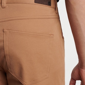 Pantalones Chinos de Vestir para Hombre, Personalizados OEM ODM, Casuales, Clásicos, de Algodón Suave, Corte Ajustado, Rectos, Color Caqui - Product Image 4