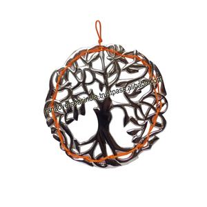Tenture murale arbre en métal avec corde en argent plaqué un décor mural parfait pour chambre à coucher hôtel restaurant et bureau - Product Image 1