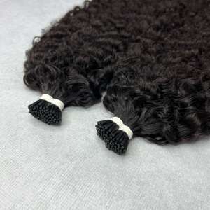 CDYHAIRVN Raw Cutícula Alineada I Flat V Tip Extensiones de cabello humano Vietnamita Rizado Recto 12A Máquina Doble Trama - Product Image 2