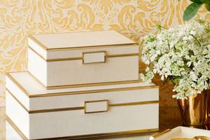 Boîte à bijoux classique de luxe DPC en shagreen, boîte de rangement personnalisée pour accessoires, rotin Binh Duong Vietnam Modèle 0006 - Product Image 6