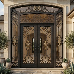 Portes et portails victoriens artisanaux en fer forgé et en verre pour villas et bâtiments de jardin, résistants à l'eau - Product Image 3