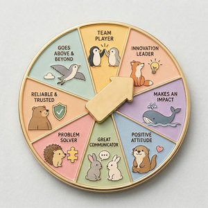 Pin de Solapa Giratorio Personalizado para Eventos y Convenciones de Anime — Diseño Interactivo Giratorio, Esmalte Suave, Forma Personalizada, Venta al por Mayor - Product Image 4
