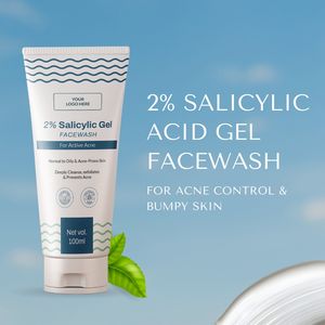 Gel Nettoyant Visage à 2% d'Acide Salicylique – Contrôle de l'Acné et des Imperfections, Éclaircit, Exfolie les Cellules Mortes, Nettoyage en Profondeur, Contrôle du Sébum, Sans Parfum - Product Image 4