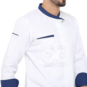 เสื้อเชฟปักโลโก้ตามสั่ง เสื้อแจ็คเก็ตยูนิฟอร์มครัวมืออาชีพ แขนยาว เสื้อเชฟผู้บริหารสำหรับร้านอาหาร - Product Image 6