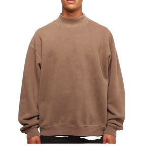 Wholesale Streetwear <b>Vintage</b> Unisex Crew Neck Multicolor <b>Oversize</b> Acid Wash Drop Shoulder Long Sleeves <b>Sweatshirts</b> - Product Image 4