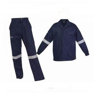 Ensemble de vêtements de travail pour hommes en deux pièces, uniforme de sécurité réfléchissant en coton, vert marine bleu marine, uniformes haute visibilité - Product Image 4