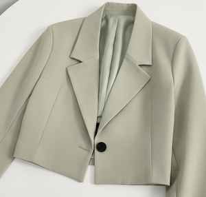 Blazer Corto de Mujer, Corte Regular, Tejido de Poliéster y Algodón, de la India - Product Image 5