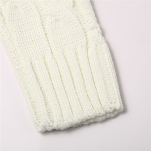 Pull col roulé épais en maille torsadée pour homme, couleur crème, pull chaud d'hiver, tricot thermique, coupe ajustée décontractée - Product Image 4