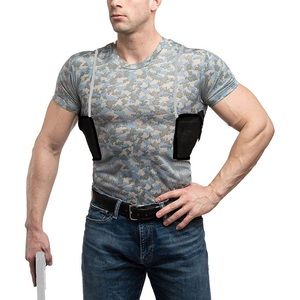 Camiseta Táctica para Hombre, para Portar Armas Ocultamente, con Bolsillo para Pistola, 100% Algodón, Secado Rápido - Product Image 4