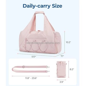 Women's Lightweight Casual Duffel Gym <b>Bag</b> Wet Pocket Shoe Compartment Workout Yoga Tote Portable Weekender <b>Bag</b> Made Polyester - Product Image 3